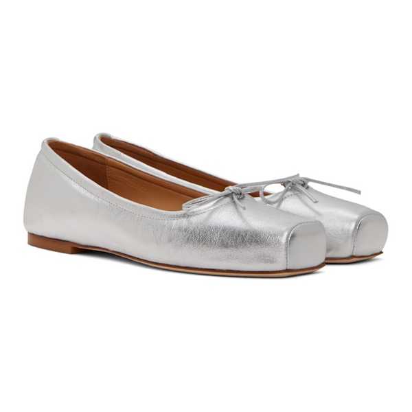  Aeyde Silver Gabriella Ballerina Flats 241454F118017