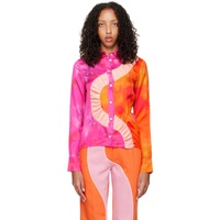 알루왈리아 Ahluwalia Pink & Orange Kati Shirt 231291F109002