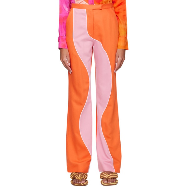  알루왈리아 Ahluwalia Orange & Pink Madhu Trousers 231291F087000