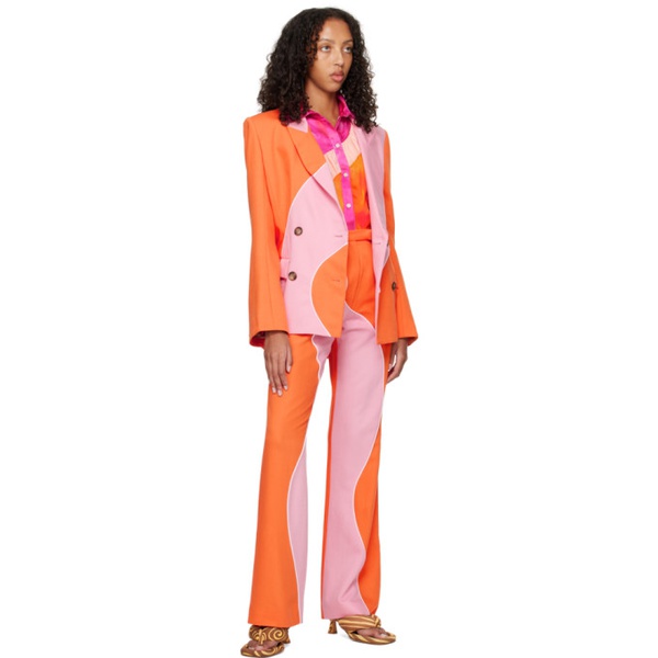  알루왈리아 Ahluwalia Orange & Pink Madhu Trousers 231291F087000