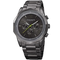 Akribos Xxiv MEN'S Enterprise Stainless Steel Grey Dial Watch P50162