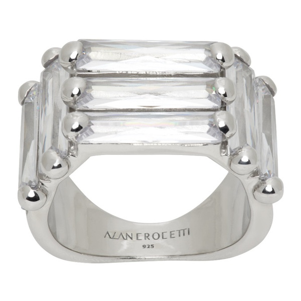  앨런 크로세티 Alan Crocetti Silver Crystallised AR모우 MOUR Ring 232201M147004