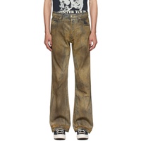 Alchemist Brown & Blue Faded Jeans 232383M186001