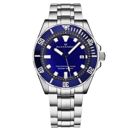 MEN'S Alexander 2 Stainless Steel Blue Dial Watch A501B-02
