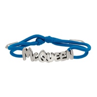 알렉산더맥퀸 Alexander McQueen Blue Graffiti Bracelet 222259M142019