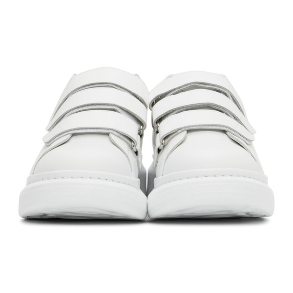 알렉산더 맥퀸 알렉산더맥퀸 Alexander McQueen White & Taupe Oversized Velcro Sneakers 221259F128085