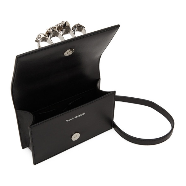 알렉산더 맥퀸 알렉산더맥퀸 Alexander McQueen Black Studded Mini Jewelled Satchel Bag 212259F048049