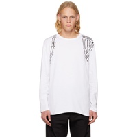 알렉산더맥퀸 Alexander McQueen White Printed Long Sleeve T-Shirt 231259M213013