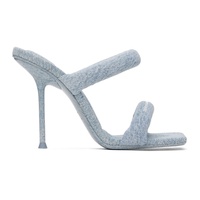 알렉산더 왕 Alexander Wang Blue Julie 105mm Denim Tubular Heeled Sandals 241187F125016