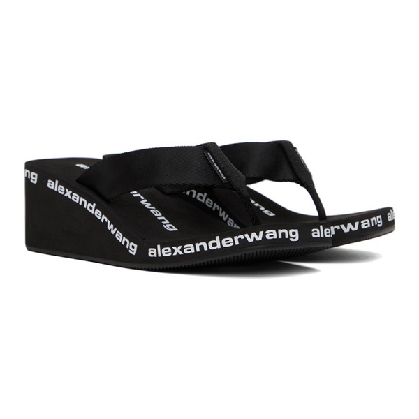 알렉산더왕 알렉산더 왕 Alexander Wang Black Wedge Sandals 232187F125002