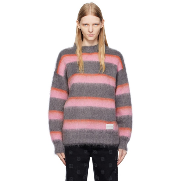 알렉산더왕 알렉산더 왕 Alexander Wang Gray & Pink Oversized Sweater 232187F096004