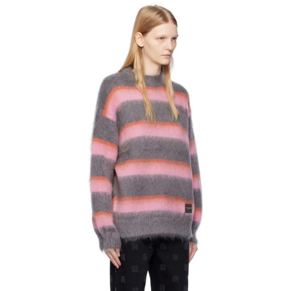 알렉산더왕 알렉산더 왕 Alexander Wang Gray & Pink Oversized Sweater 232187F096004
