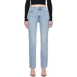 알렉산더 왕 Alexander Wang Blue Fly High-Rise Stacked Jeans 242187F069011