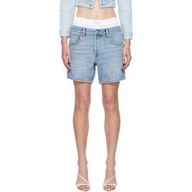 알렉산더 왕 Alexander Wang Blue Loose Denim Shorts 242187F088011