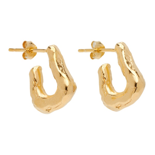  알리기에리 Alighieri Gold The Mini Link of Wanderlust Hoop Earrings 241137M144006
