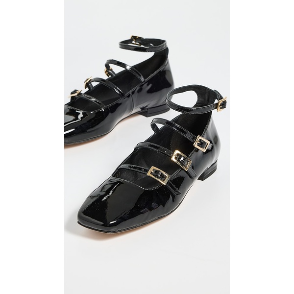  Alohas Luke Onix Black Leather Ballet Flats ALOHA30035