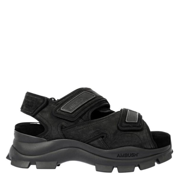  앰부쉬 Ambush MEN'S Black Trek Strap Sandals BMIH005S22LEA001-1000