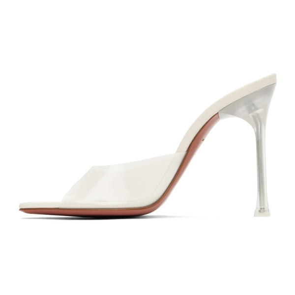  아미나 무아디 Amina Muaddi 오프화이트 Off-White Alexa Glass Slipper 105 Heeled Sandals 241415F125005