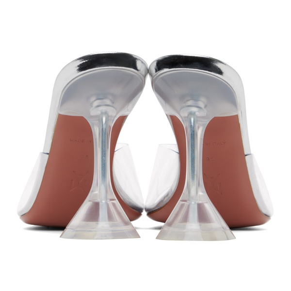  아미나 무아디 Amina Muaddi Transparent Lupita Glass Slipper Heeled Sandals 242415F125009