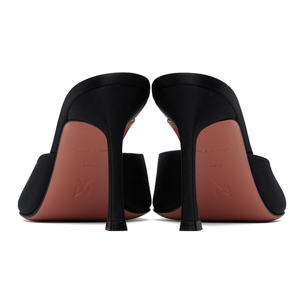  아미나 무아디 Amina Muaddi Black Alexa Slipper 90 Heeled Sandals 242415F125025