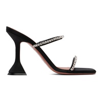 아미나 무아디 Amina Muaddi Black Gilda Slipper Heeled Sandals 242415F125050