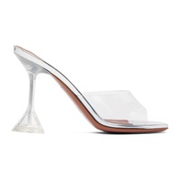 아미나 무아디 Amina Muaddi Transparent Lupita Glass Heeled Sandals 241415F125014
