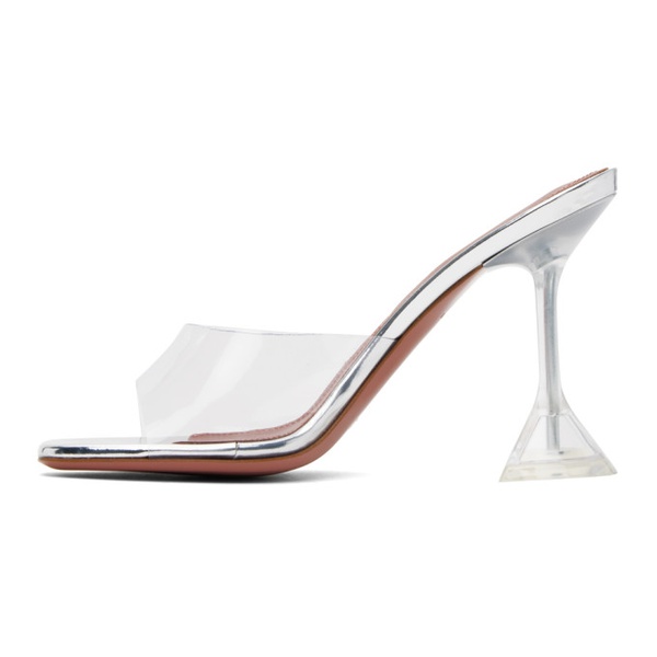  아미나 무아디 Amina Muaddi Transparent Lupita Glass Heeled Sandals 241415F125014