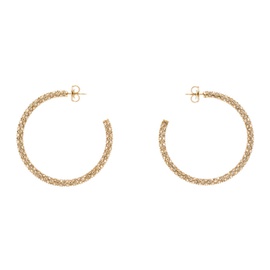 아미나 무아디 Amina Muaddi Gold Cameron Hoop Large Earrings 242415F022003