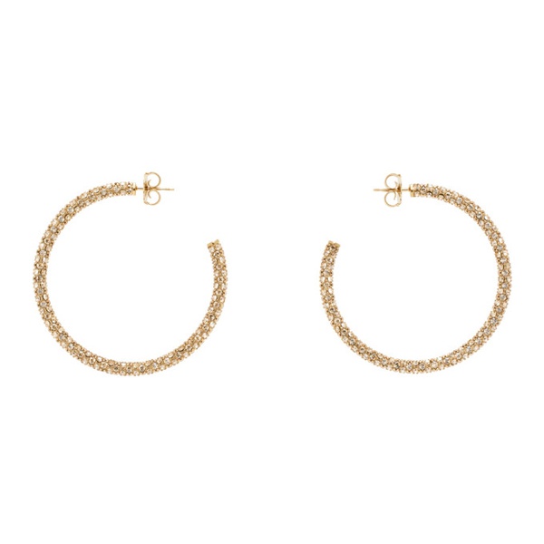  아미나 무아디 Amina Muaddi Gold Cameron Hoop Large Earrings 242415F022003