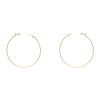 아미나 무아디 Amina Muaddi Gold Maya Hoop Large Earrings 242415F022010