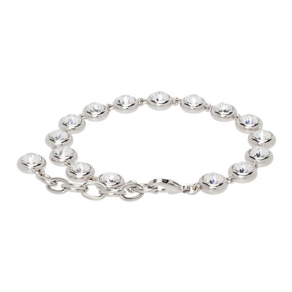  아미나 무아디 Amina Muaddi Silver Iris Anklet 242415F020000