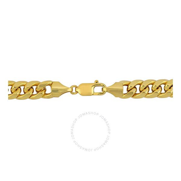  A모우 MOUR 9.25mm Miami Cuban Link Chain Bracelet In 10K Yellow Gold, 7.5 In JMS009936