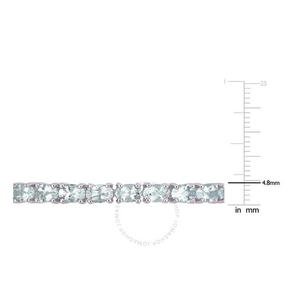 A모우 MOUR 6 1/3 CT TGW Aquamarine Bangle In Sterling Silver JMS006633