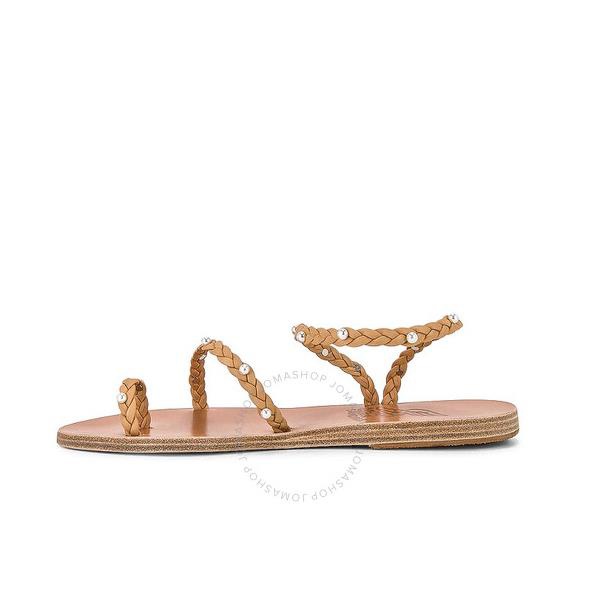  에인션트 그릭 샌들 Ancient Greek Sandals Ladies Natural Eleftheria Pearls Flat Sandals 11168 1025 00317