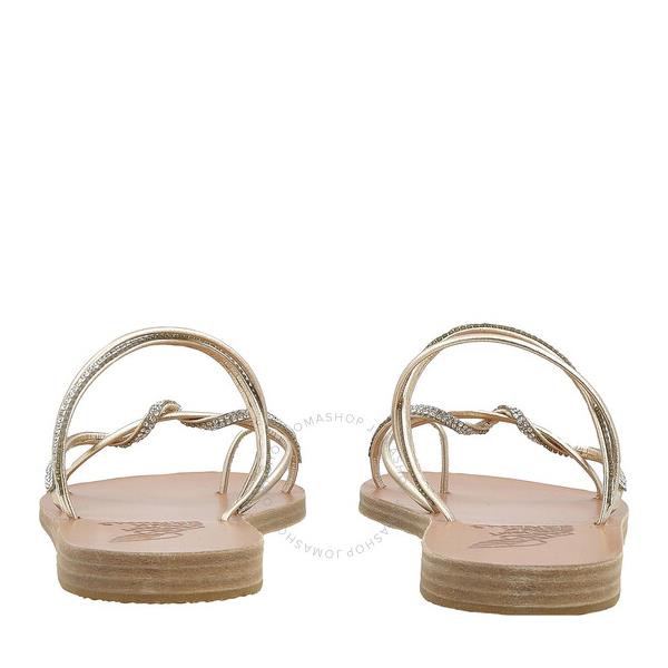  에인션트 그릭 샌들 Ancient Greek Sandals Ladies Platinum/Silver Fantasia Flat Sandals 11635-1116-PLATINUM/SILVER