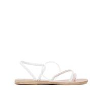 에인션트 그릭 샌들 Ancient Greek Sandals Ladies Off White Eleftheria Flat Sandals 10195-1025-00379