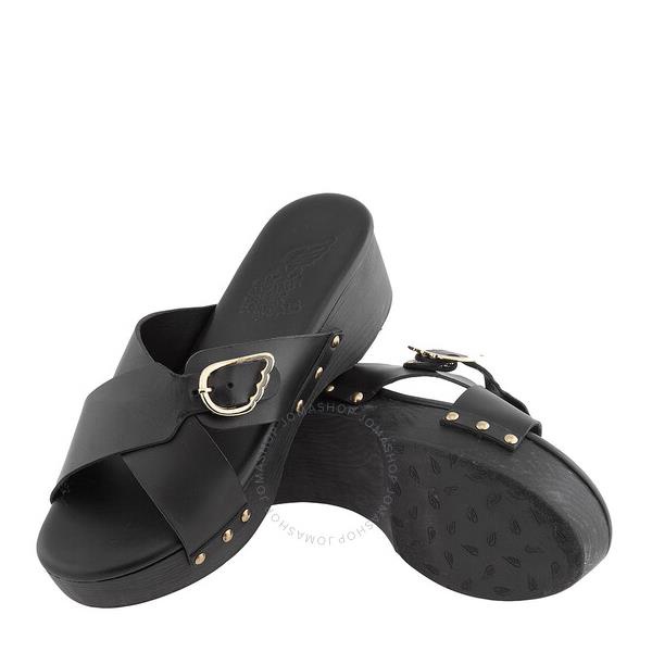  에인션트 그릭 샌들 Ancient Greek Sandals Ladies Black Marilisa Clogs 10952-1051-00039
