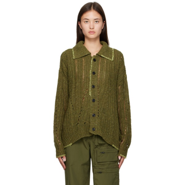  앤더슨벨 Andersson Bell Khaki Nep Cardigan 232375F095007