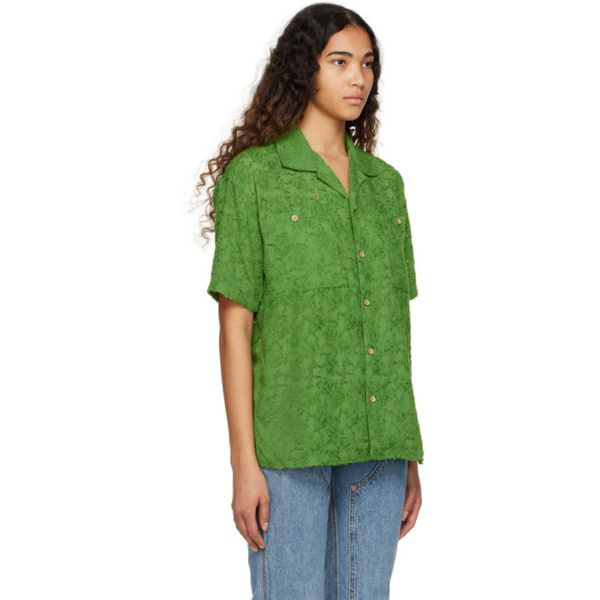  앤더슨벨 Andersson Bell Green Bali Shirt 231375F109003