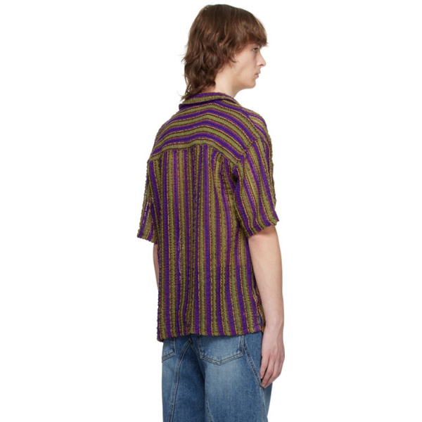  앤더슨벨 Andersson Bell Purple Sheer Shirt 231375M192003