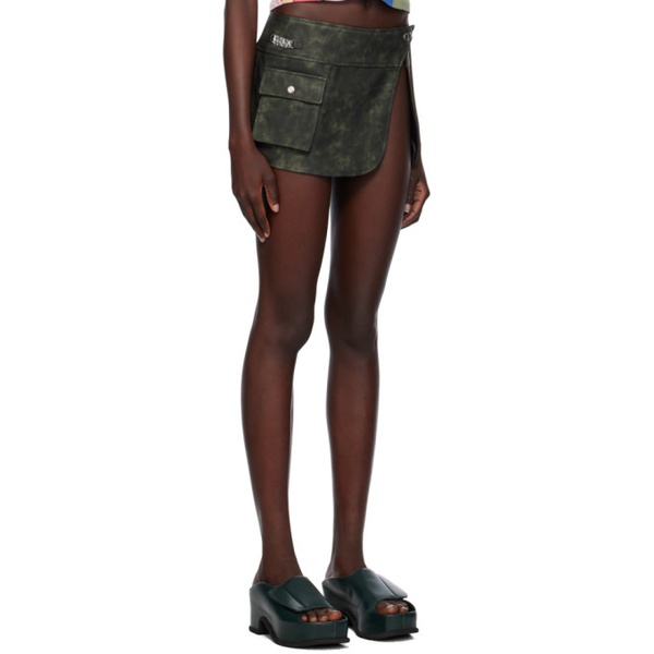  앤더슨벨 Andersson Bell Khaki Emma Faux-Leather Miniskirt 232375F090001
