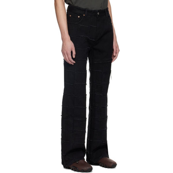  앤더슨벨 Andersson Bell Black New Patchwork Jeans 241375M186001