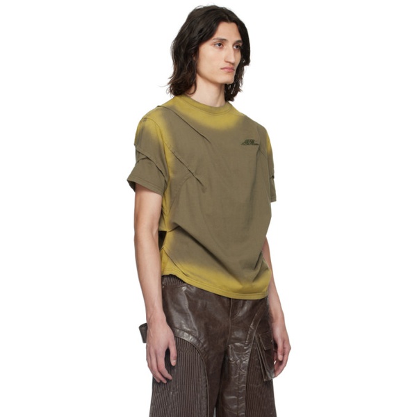  앤더슨벨 Andersson Bell Khaki Mardro Gradient T-Shirt 241375M213001