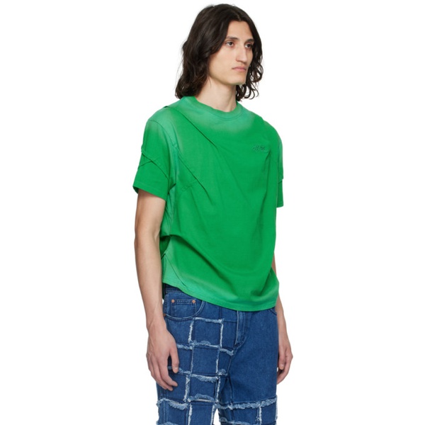  앤더슨벨 Andersson Bell Green Mardro Gradient T-Shirt 241375M213002
