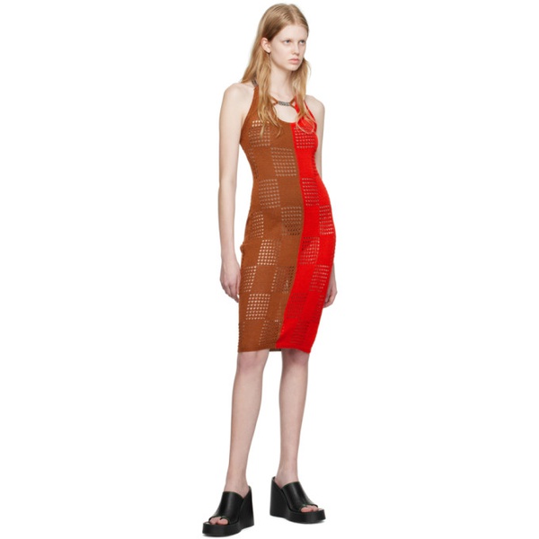  앤더슨벨 Andersson Bell Red & Brown Keira Midi Dress 231375F054004