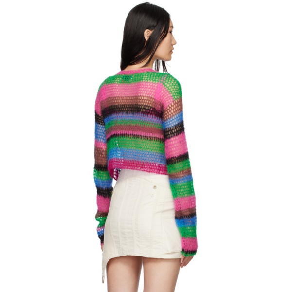  앤더슨벨 Andersson Bell Pink Striped Sweater 222375F096003