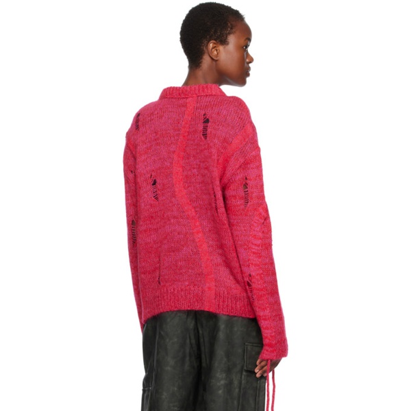  앤더슨벨 Andersson Bell Red & Pink Colbine Sweater 232375F096003