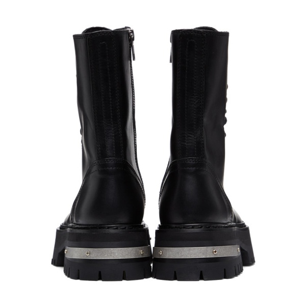  앤드윌 미스터 Ann Demeulemeester Black & Silver Oversized Sole Tucson Lace-Up Boots 202378F114088