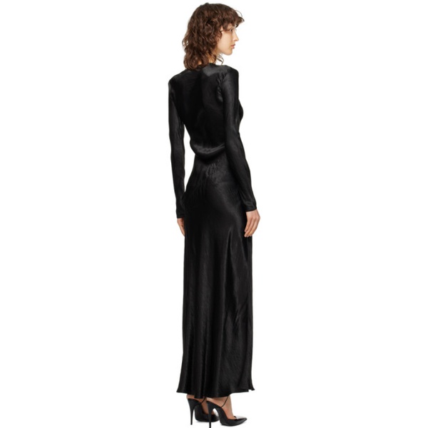  Anna October Black Lulu Maxi Dress 232200F055011