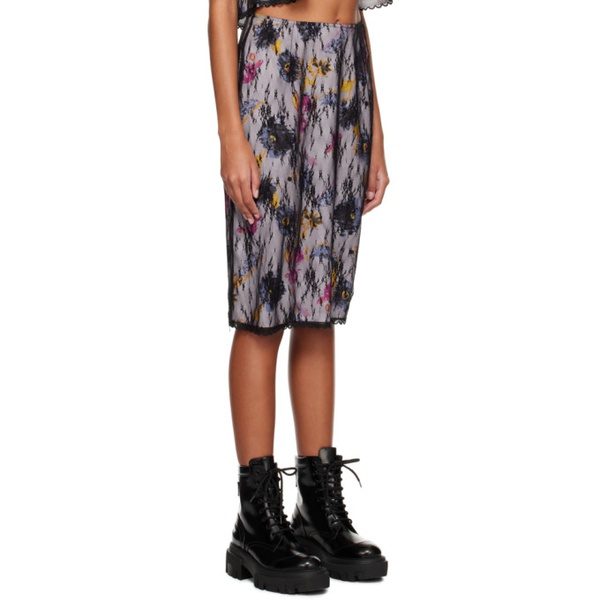  안나수이 Anna Sui SSENSE Exclusive Purple Midi Skirt 231894F092001